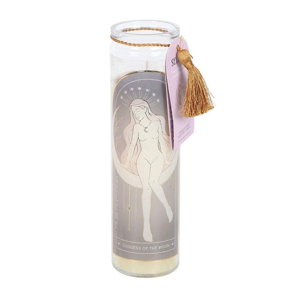 Something Different - Selene Goddess Tube with Amethyst Crystals Scented Candle - Multicolours